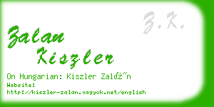 zalan kiszler business card